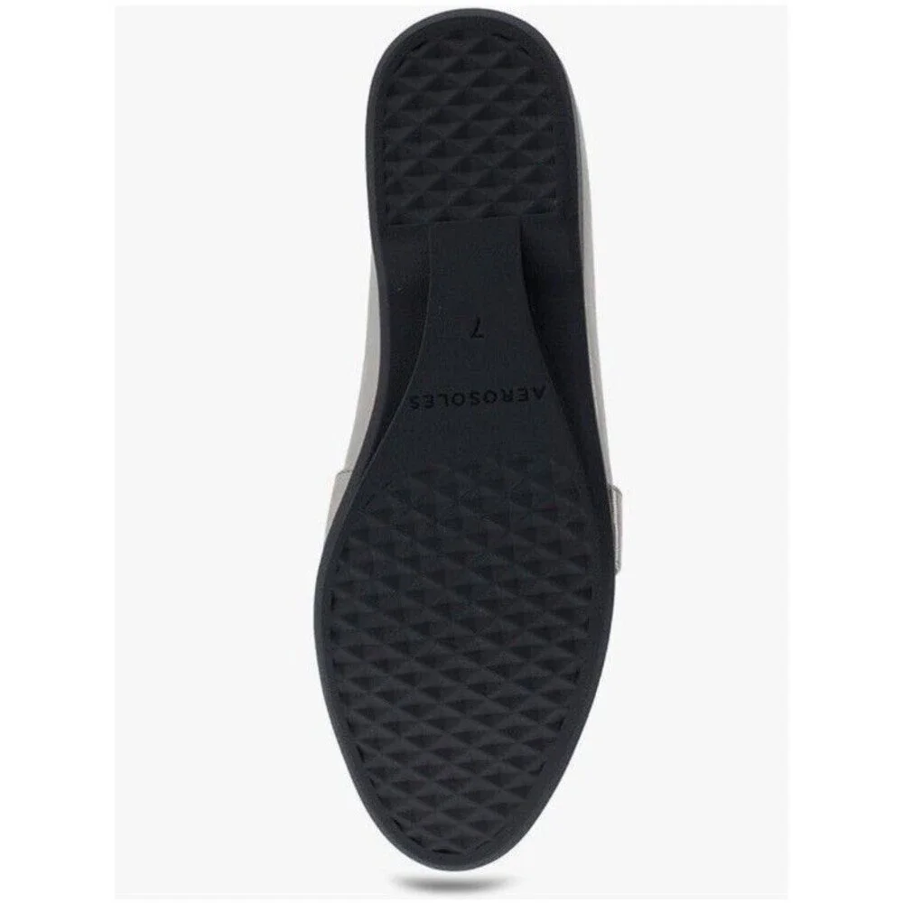 AEROSOLES Borgio Loafer‎ Flat Size 10.5 Graphite NEW Career Modern Work Comfort